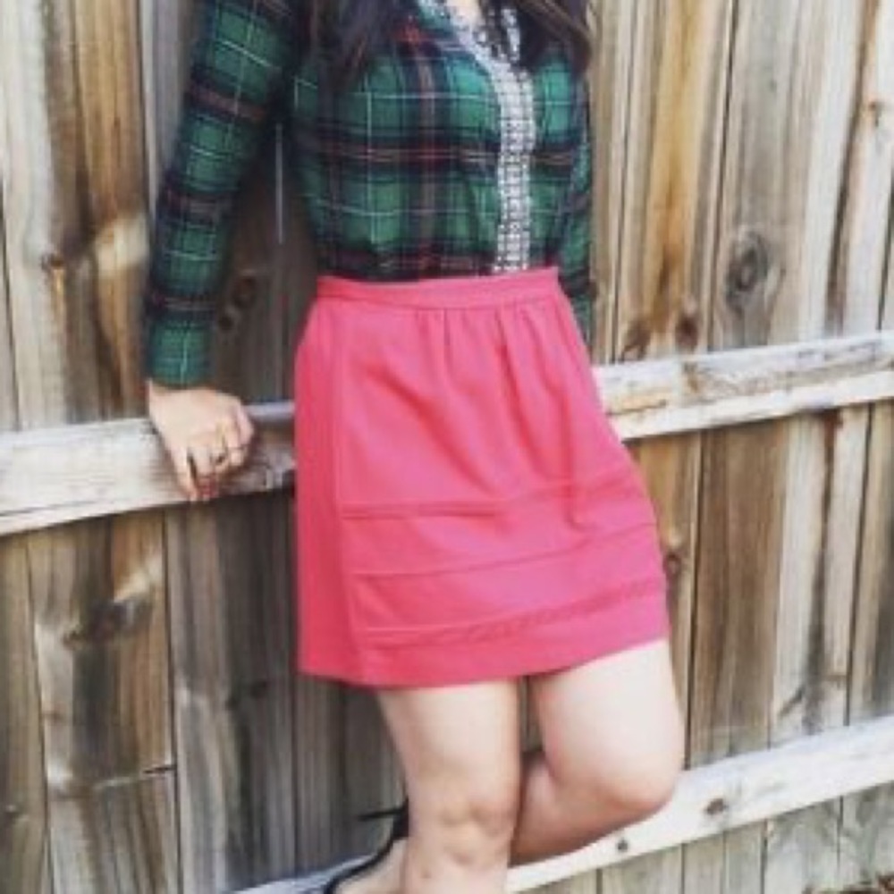 J. CREW Swingy Mini Skirt Coral 12